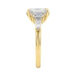 14K YELLOW GOLD 4.00CT RADIANT/HALF MOON/TAPER BAGUETTE DIAMOND LADIES RING - Image 3
