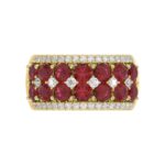 14K YELLOW GOLD 4.00CT ROUND DIAMOND LADIES RING (CENTER STONE ROUND RUBY DIAMOND 3 1/2CT) - Image 5