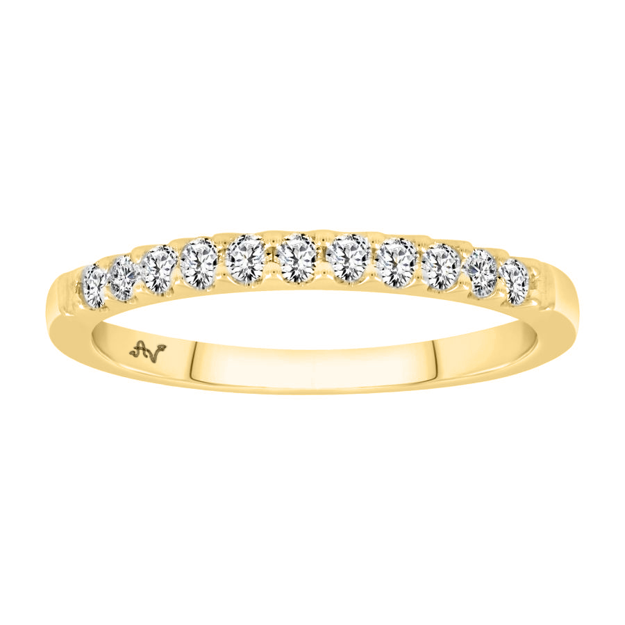 LADIES BAND 0.25CT ROUND DIAMOND 14K YELLOW GOLD (SI QUALITY) - Image 1