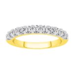 LADIES BAND 0.75CT ROUND DIAMOND 14K YELLOW GOLD