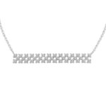 LADIES NECKLACE 0.25CT ROUND DIAMOND 10K WHITE GOLD