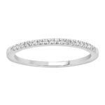 LADIES STACKABLE BAND 0.11CT ROUND BLACK DIAMOND 14K WHITE GOLD