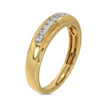 MEN'S BAND 0.25CT ROUND DIAMOND 10K YELLOW GOLD - Image 3