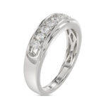 MEN'S BAND 0.50CT ROUND DIAMOND 10K WHITE GOLD - Image 3