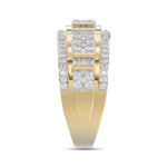 MEN'S BAND 1.00CT ROUND/BAGUETTE DIAMOND 10K YELLOW GOLD - Image 3