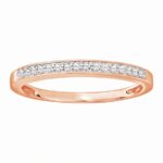 LADIES BAND ONLY 0.10CT ROUND DIAMOND 10K ROSE GOLD