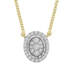 LADIES NECKLACE 0.20CT ROUND DIAMOND 10K YELLOW GOLD