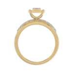 LADIES TRIO SET 0.50CT ROUND DIAMOND 10K YELLOW GOLD - Image 2