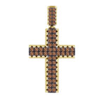 MEN'S CHARM 2.00CT ROUND DARK BROWN DIAMOND 10K YELLOW GOLD