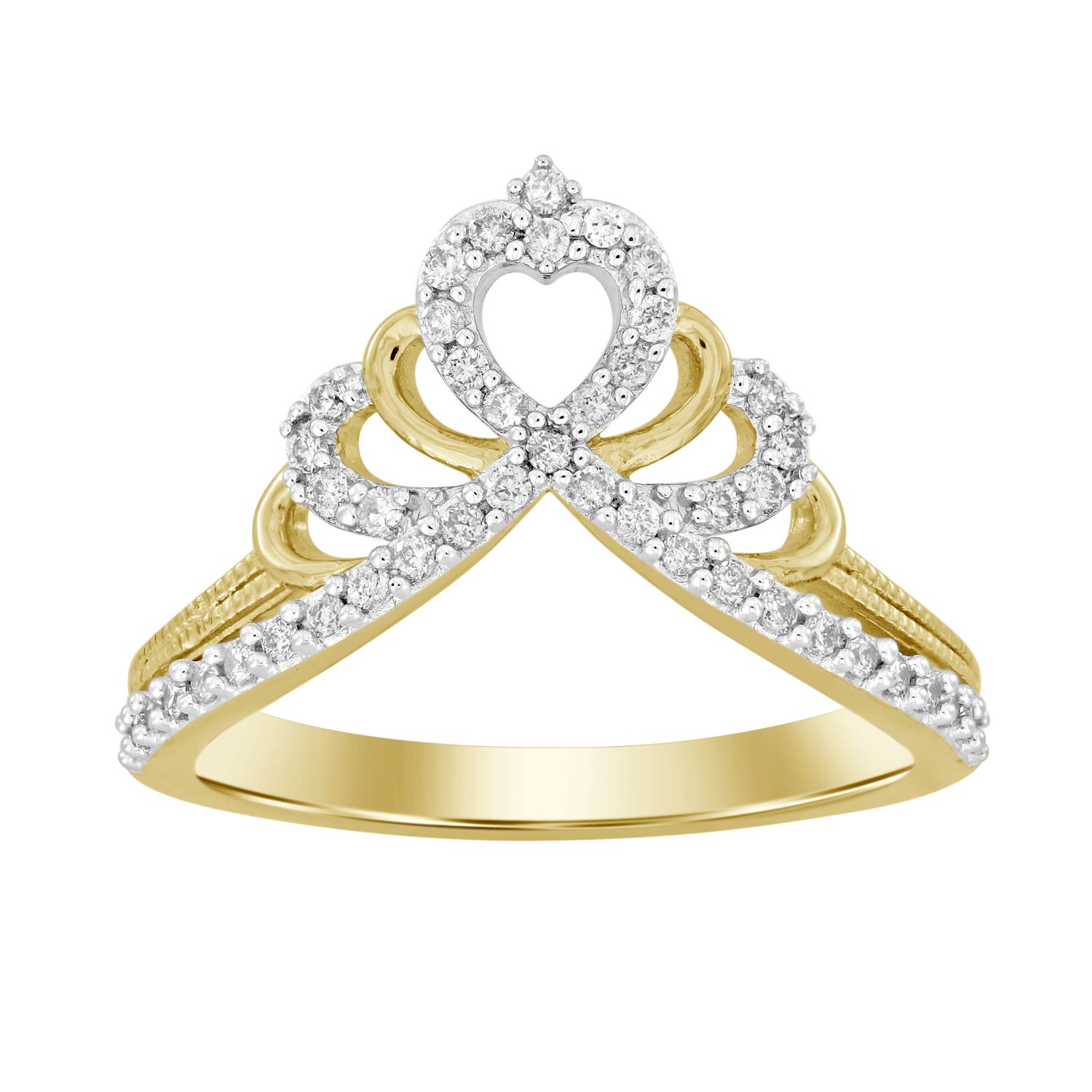 LADIES RING 0.25CT ROUND DIAMOND 14K WHITE GOLD (SI QUALITY) - Image 1