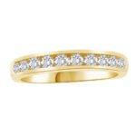 LADIES BAND 0.50CT ROUND DIAMOND 14K YELLOW GOLD