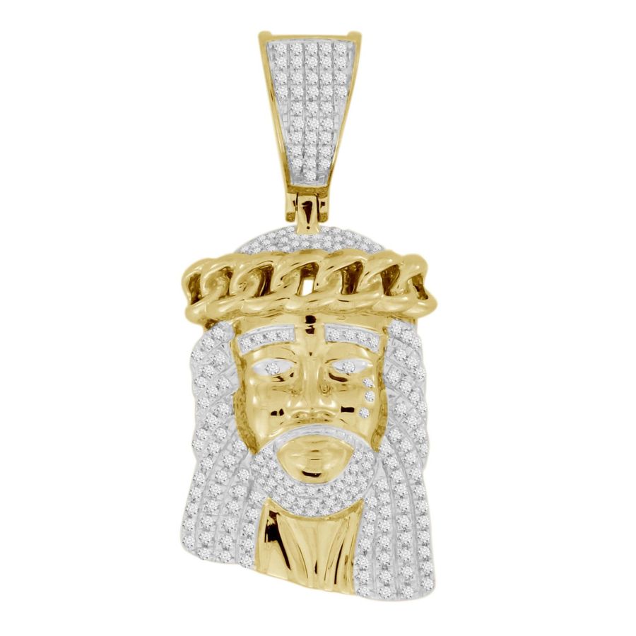 MEN'S CHARM 0.50CT ROUND DIAMOND 10K YELLOW GOLD - Image 1