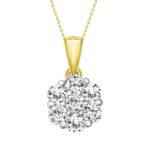 LADIES  PENDANT WITH CHAIN 1.00CT ROUND DIAMOND 14K YELLOW GOLD