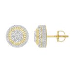 EARRINGS 0.25CT ROUND DIAMOND 10K YELLOW GOLD