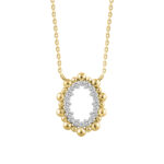 LADIES NECKLACE 0.16CT ROUND DIAMOND 10K YELLOW GOLD