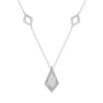 LADIES NECKLACE 0.25CT ROUND DIAMOND 10K WHITE GOLD