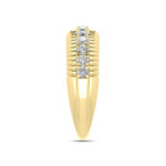 LADIES BAND 0.50CT ROUND DIAMOND 10K YELLOW GOLD - Image 3
