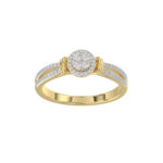 LADIES RING 0.25CT ROUND DIAMOND 10K YELLOW GOLD