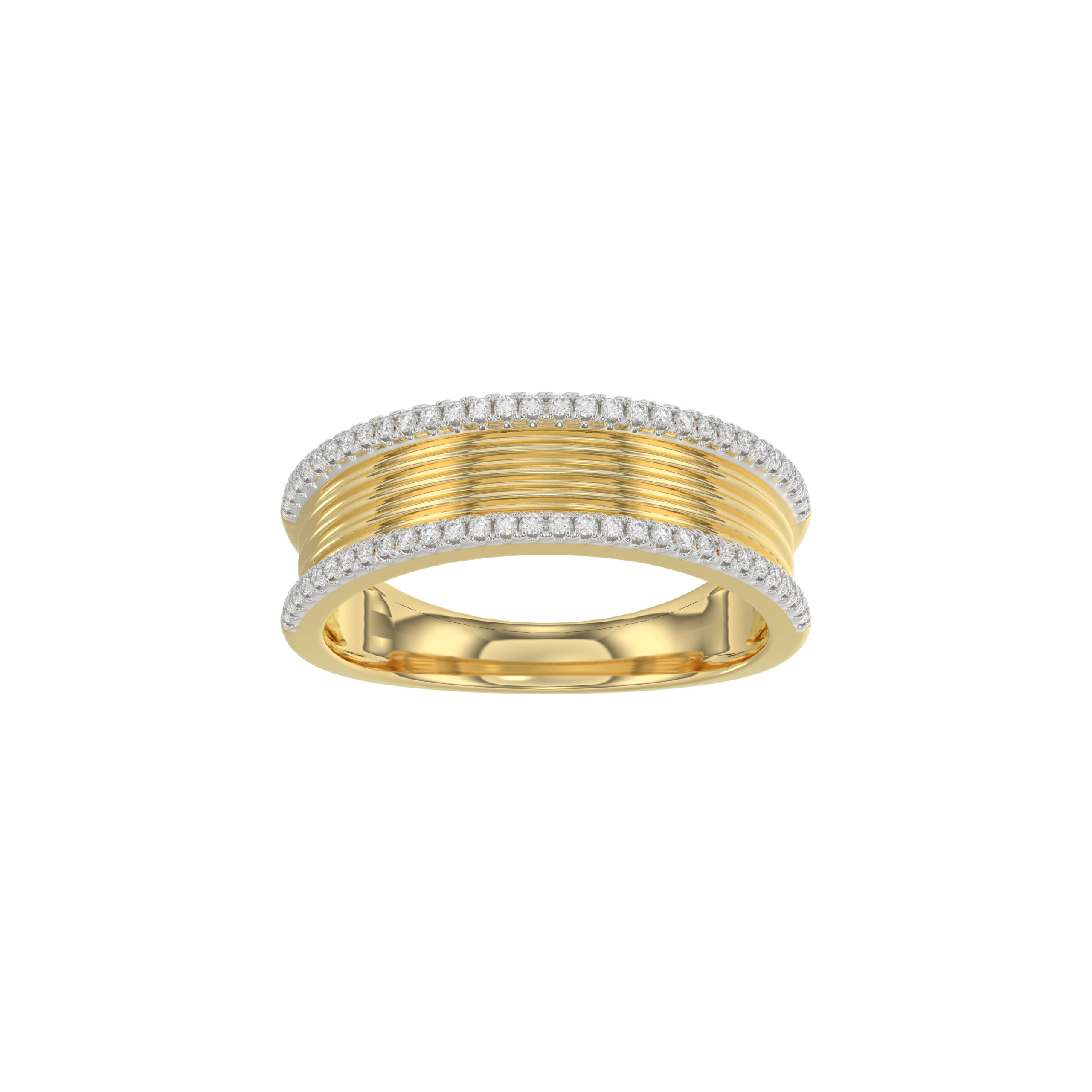 LADIES RING 0.20CT ROUND DIAMOND 10K YELLOW GOLD - Image 1