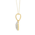 LADIES PENDANT WITH CHAIN 0.33CT ROUND DIAMOND 10K YELLOW GOLD - Image 3