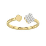 LADIES RING 0.10CT ROUND DIAMOND 10K YELLOW GOLD