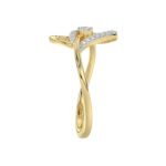 LADIES RING 0.15CT ROUND DIAMOND 10K YELLOW GOLD - Image 3