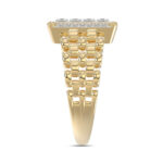 LADIES RING 1.00CT ROUND DIAMOND 10K YELLOW GOLD - Image 3