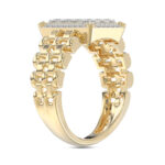 LADIES RING 1.00CT ROUND DIAMOND 10K YELLOW GOLD - Image 4