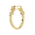 LADIES RING 0.05CT ROUND DIAMOND 10K YELLOW GOLD - Image 4