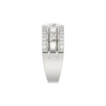 MEN'S BAND 0.50CT ROUND DIAMOND 14K WHITE GOLD - Image 4