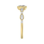 LADIES RING 0.25CT ROUND DIAMOND 10K YELLOW GOLD - Image 4