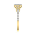 LADIES RING 0.33CT ROUND DIAMOND 10K YELLOW GOLD - Image 4