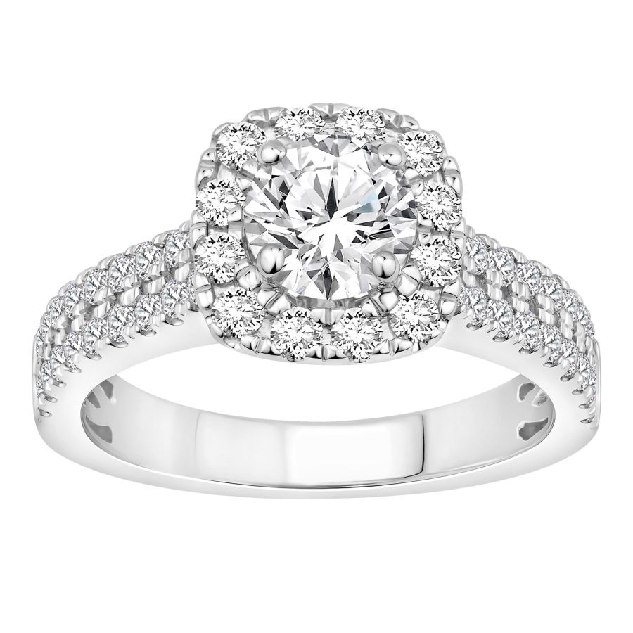 LADIES RING 1.50CT ROUND DIAMOND 14K WHITE GOLD (SI QUALITY) - Image 1
