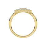 LADIES RING 0.25CT ROUND/BAGUETTE DIAMOND 10K YELLOW GOLD - Image 2