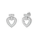 LADIES EARRINGS 0.15CT ROUND DIAMOND 10K WHITE GOLD
