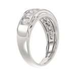 10K WHITE GOLD 1.00CT ROUND DIAMOND MEN'S BAND - Image 3