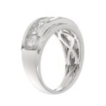 10K WHITE GOLD 2.00CT ROUND DIAMOND MEN'S BAND - Image 3