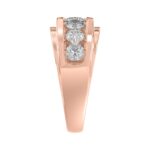 14K ROSE GOLD 2.00CT ROUND DIAMOND MEN'S BAND - Image 4