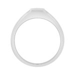 14K WHITE GOLD 1.00CT ROUND/PRINCESS DIAMOND MEN'S RING (CENTER STONE PRINCESS DIAMOND 3/4CT) - Image 2