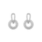 14K WHITE GOLD 1CT ROUND DIAMOND MEN'S EARRINGS