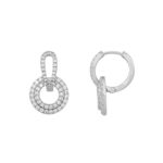 14K WHITE GOLD 1CT ROUND DIAMOND MEN'S EARRINGS - Image 2