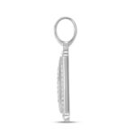 14K WHITE GOLD 1CT ROUND DIAMOND MEN'S PENDANT - Image 2