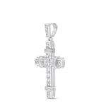 14K WHITE GOLD 2 1/2CT ROUND DIAMOND MEN'S PENDANT - Image 2