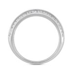 14K WHITE GOLD 3/4CT ROUND DIAMOND MEN'S BAND - Image 2