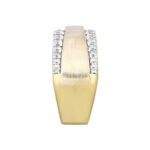 14K YELLOW GOLD 1CT ROUND DIAMOND MEN'S BAND - Image 3
