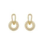 14K YELLOW GOLD 1CT ROUND DIAMOND MEN'S EARRINGS