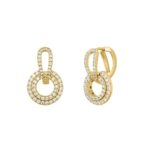 14K YELLOW GOLD 1CT ROUND DIAMOND MEN'S EARRINGS - Image 3