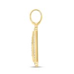 14K YELLOW GOLD 1CT ROUND DIAMOND MEN'S PENDANT - Image 2