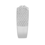 MEN'S BAND 1 1/2CT ROUND DIAMOND 10K WHITE GOLD - Image 3