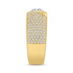MEN'S BAND 1 1/2CT ROUND DIAMOND 10K YELLOW GOLD - Image 3